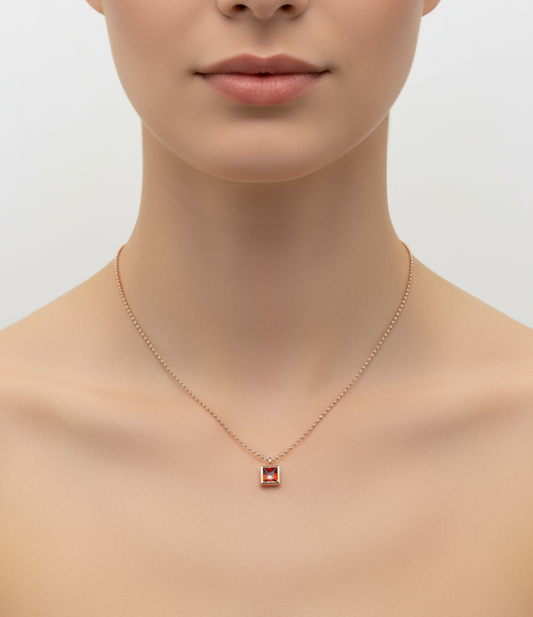 GARNET PRENSES KOLYE