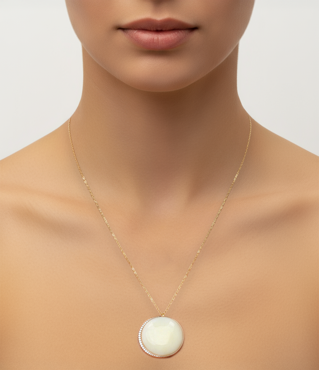 KREM SEDEF MOON KOLYE