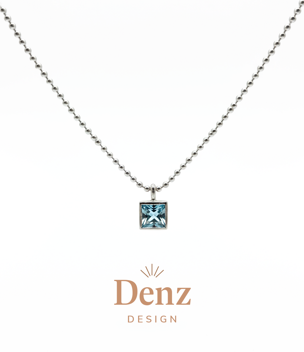 BLUE TOPAZ PRENSES KOLYE