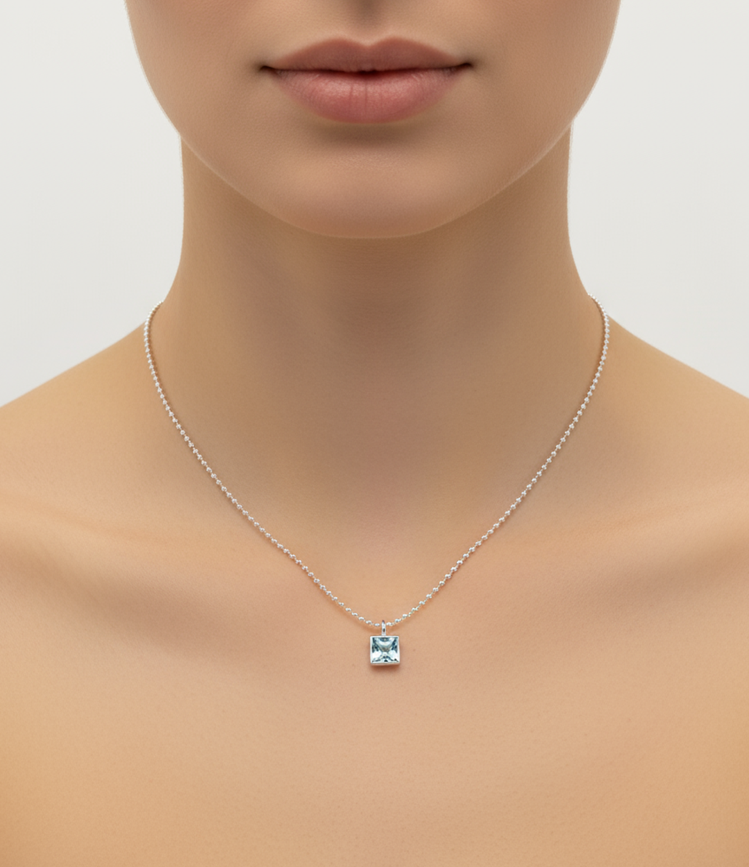 BLUE TOPAZ PRENSES KOLYE