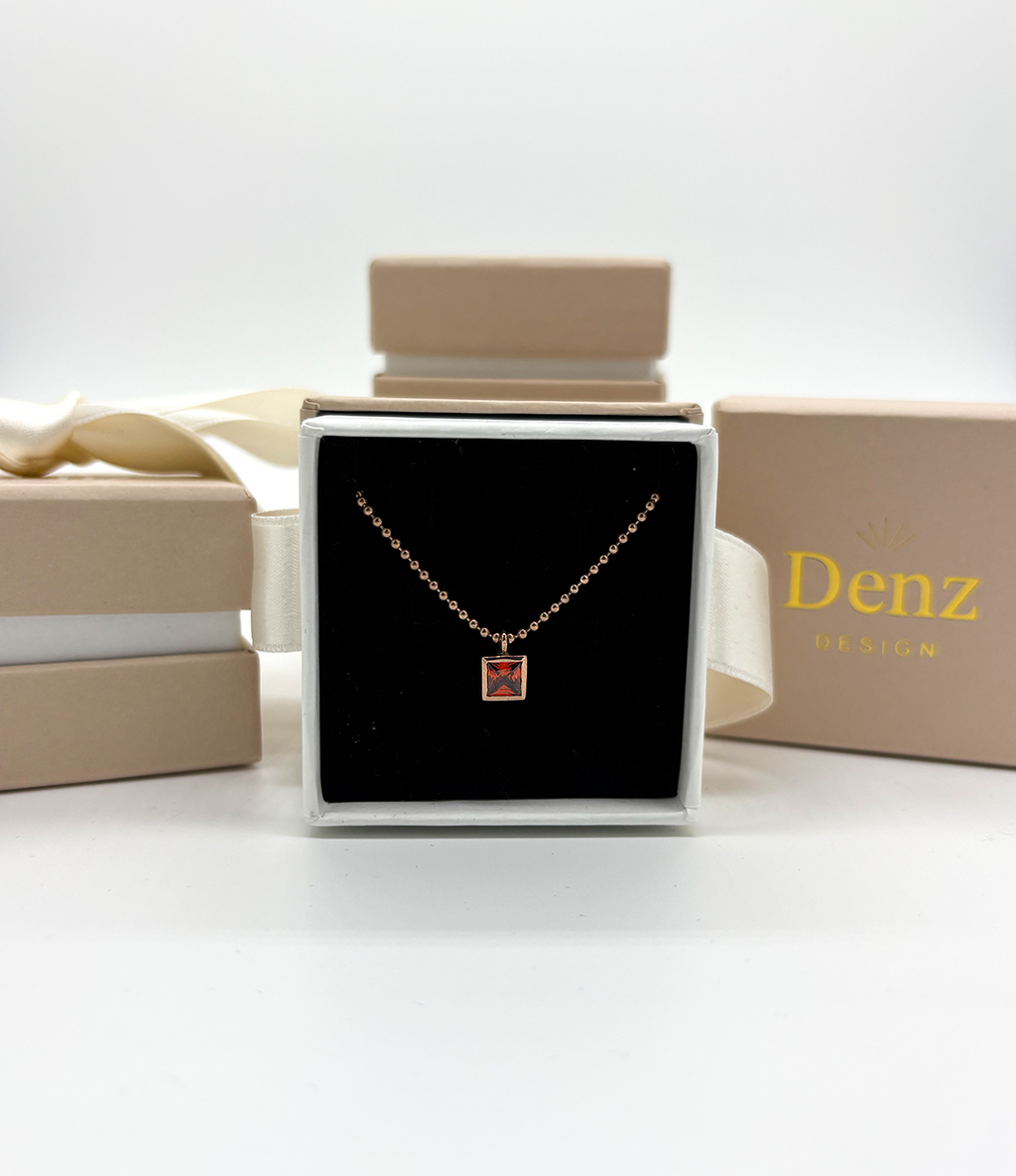 GARNET PRENSES KOLYE