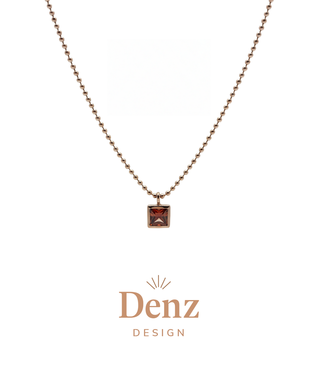 GARNET PRENSES KOLYE