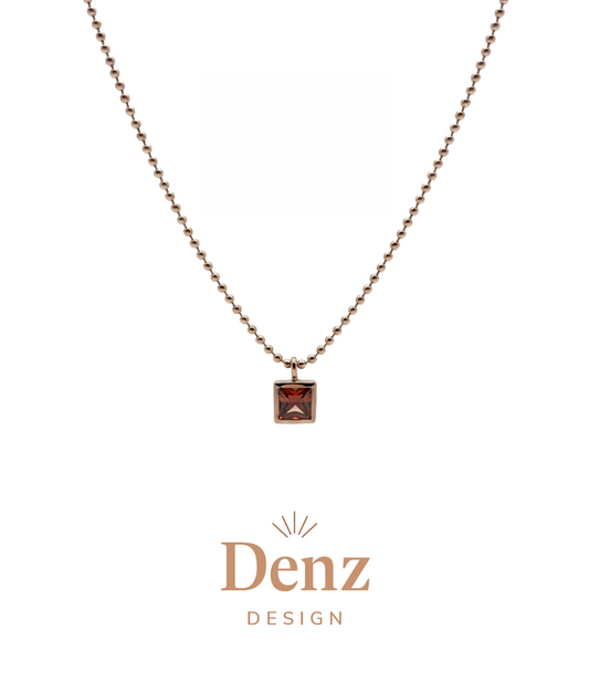 GARNET PRENSES KOLYE