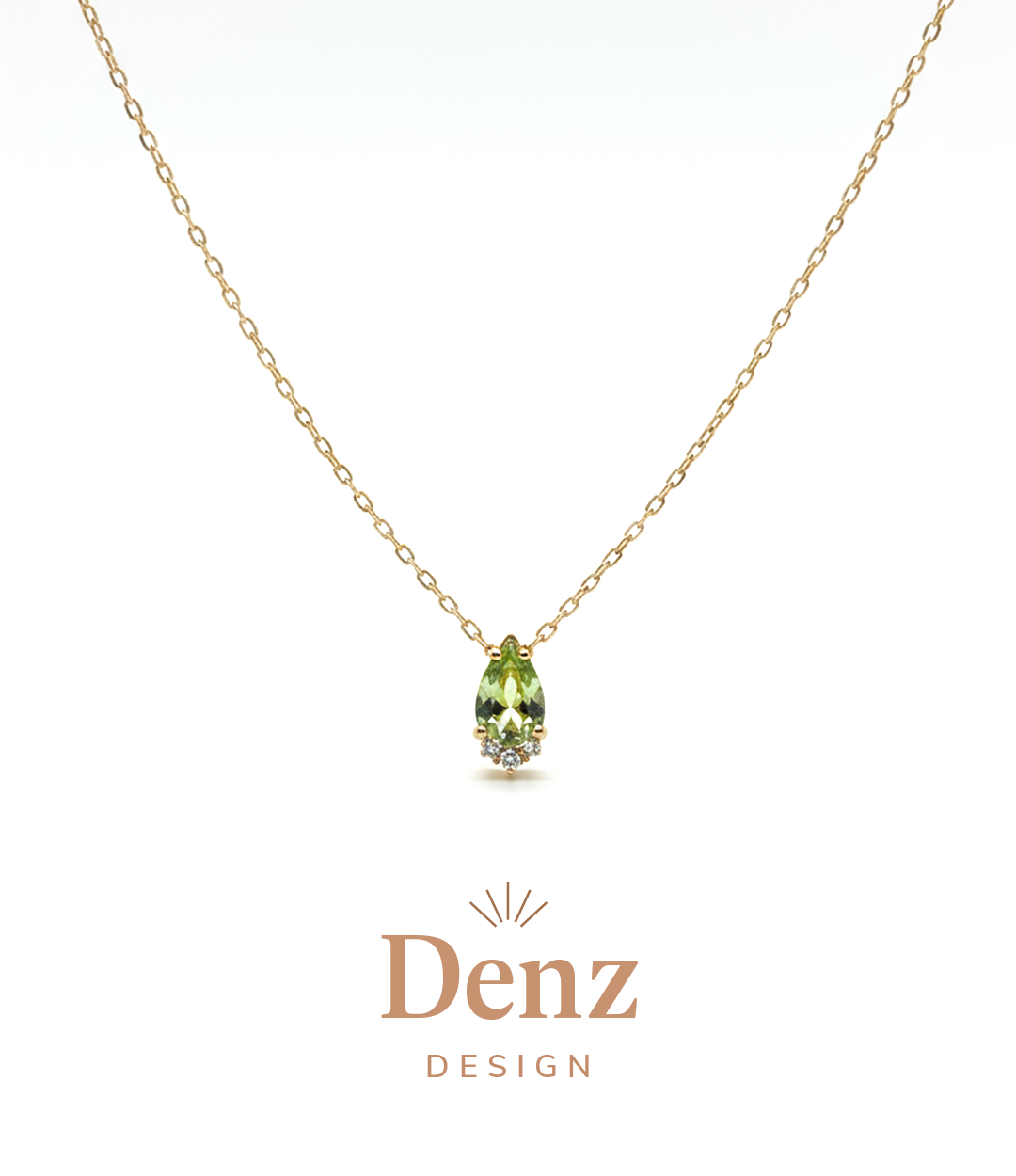 PERİDOT DAMLA KOLYE