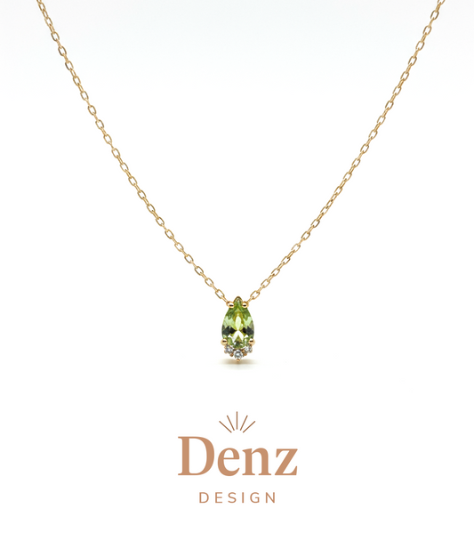 PERİDOT DAMLA KOLYE