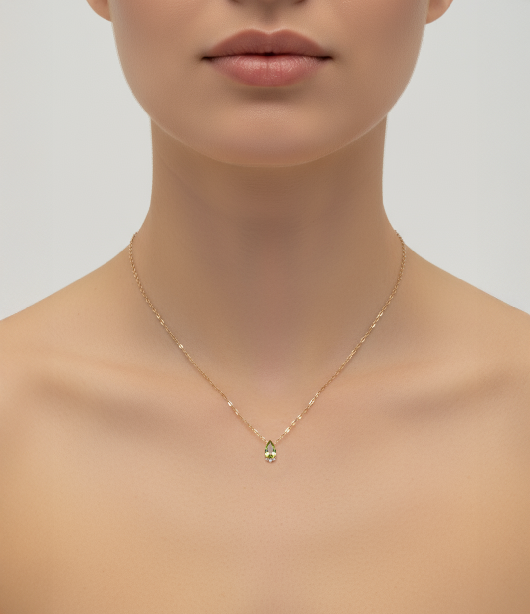 PERİDOT DAMLA KOLYE